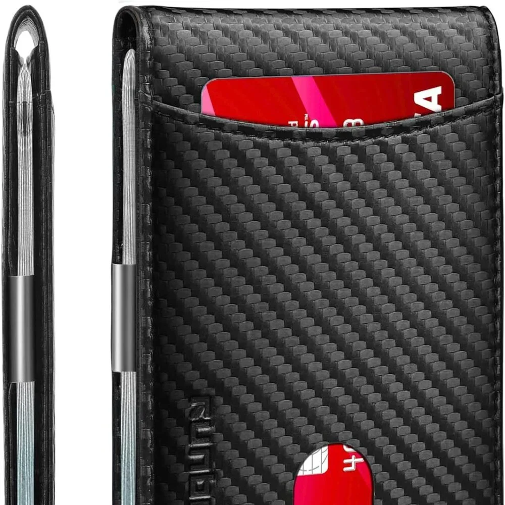 New Money Clip Slim Wallets for Men RFID Blocking 11 Card Holder Minimalist Smal